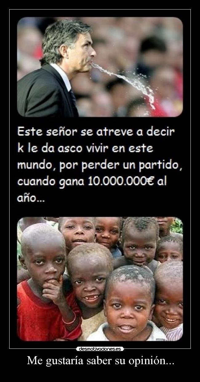 Me gustaría saber su opinión... - 