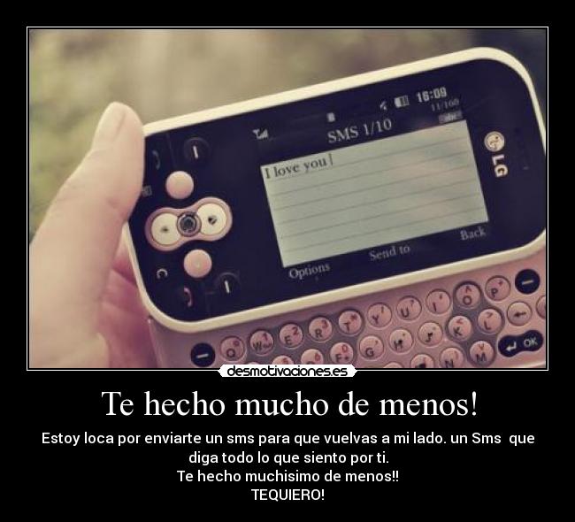 Te hecho mucho de menos! -