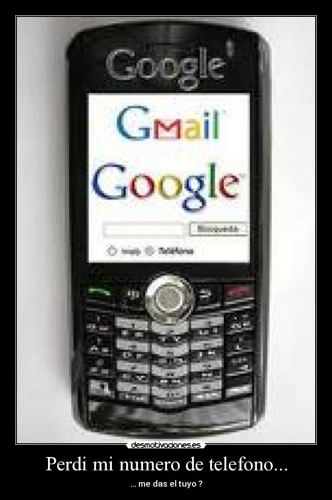 Perdi mi numero de telefono... -