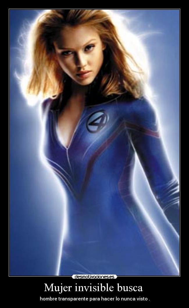 Mujer invisible busca - hombre transparente para hacer lo nunca visto .