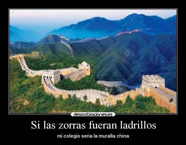 Si las zorras fueran ladrillos - 