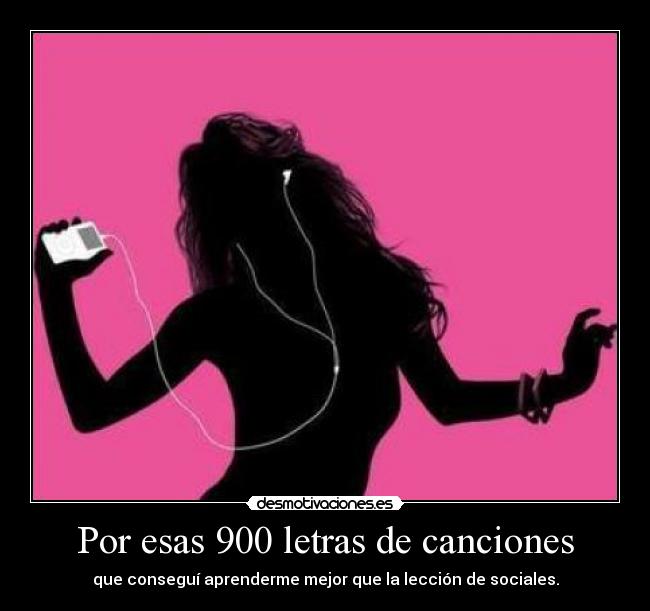 Por esas 900 letras de canciones -