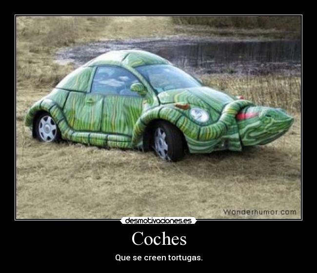 Coches - Que se creen tortugas.