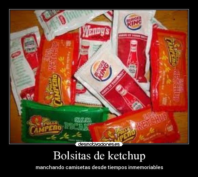 Bolsitas de ketchup -