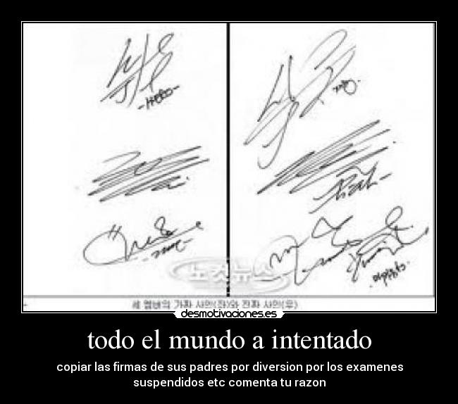 carteles mundo falsificando firmas desmotivaciones