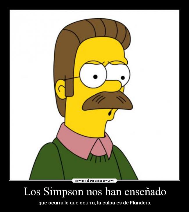 carteles simpson flanders prodigykid desmotivaciones