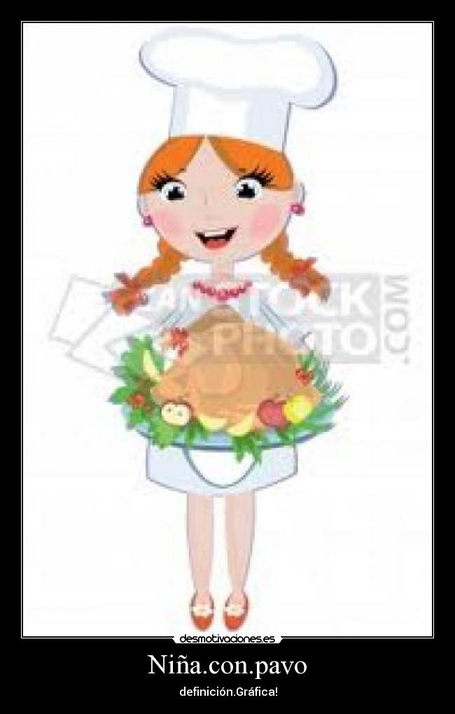 Niña.con.pavo - definición.Gráfica!
