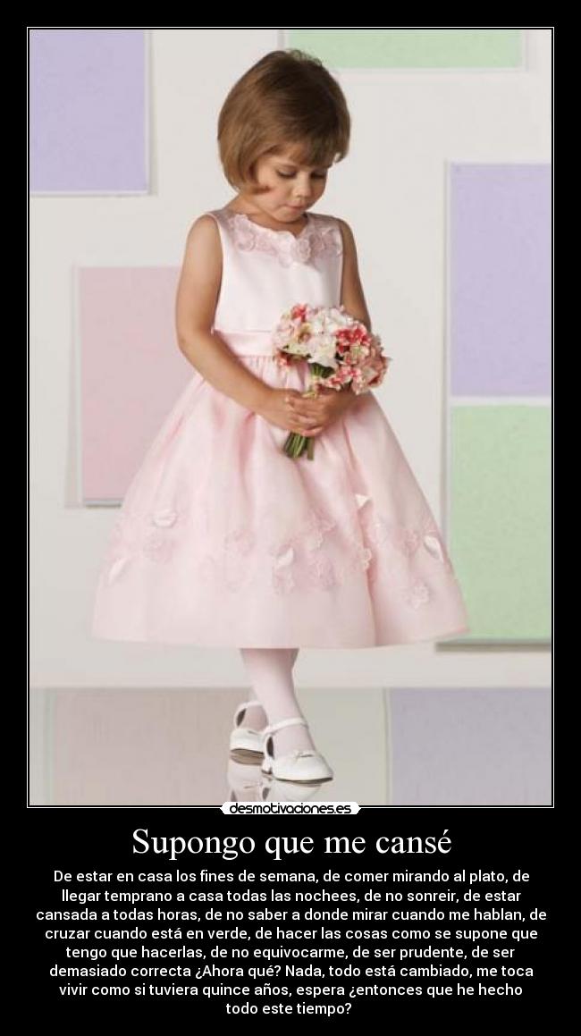 Supongo que me cansé -