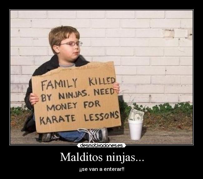 Malditos ninjas... -