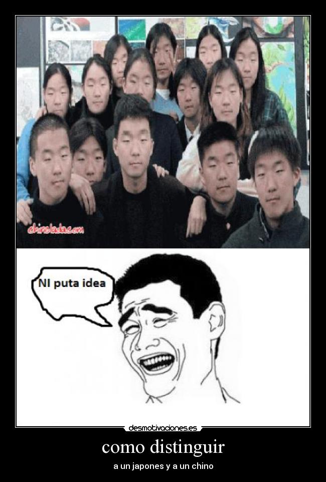 como distinguir - a un japones y a un chino