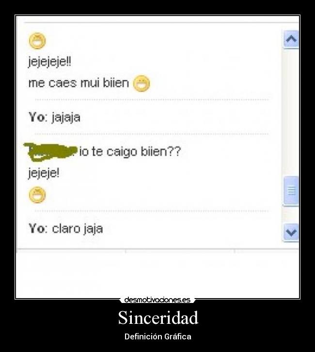 Sinceridad - Definición Gráfica