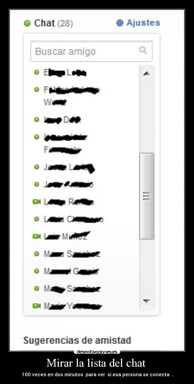 Mirar la lista del chat  - 