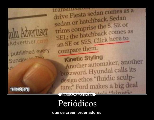 Periódicos - que se creen ordenadores.