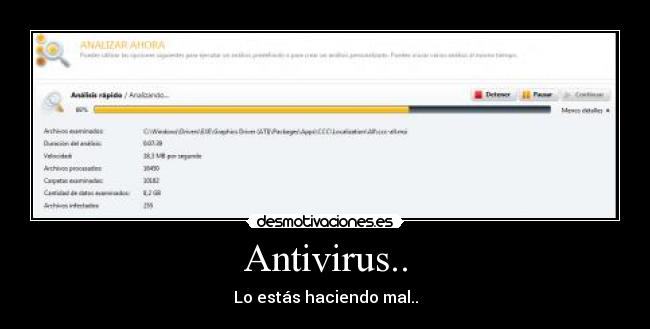 Antivirus.. - Lo estás haciendo mal..