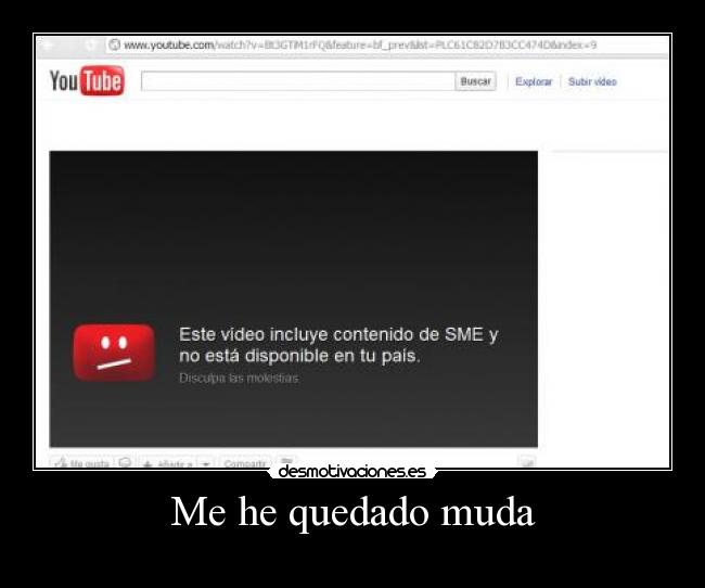 Me he quedado muda -