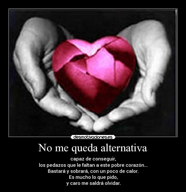 No me queda alternativa -