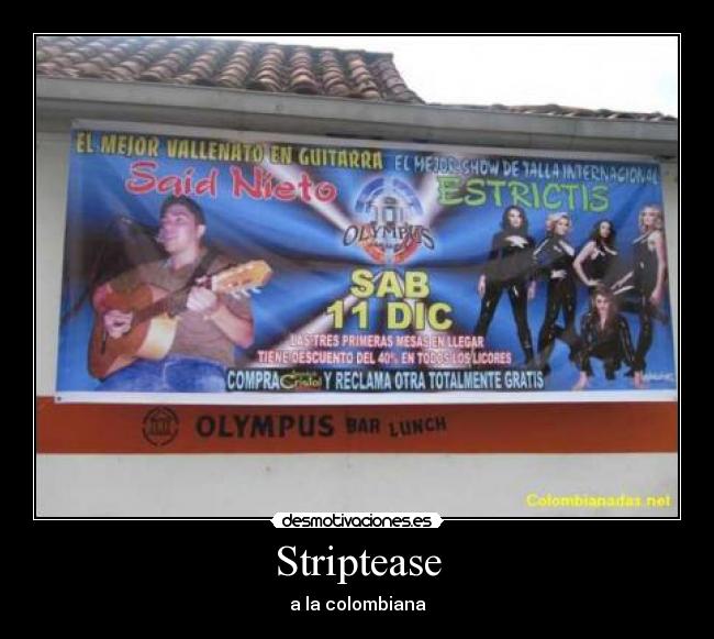 Striptease - a la colombiana