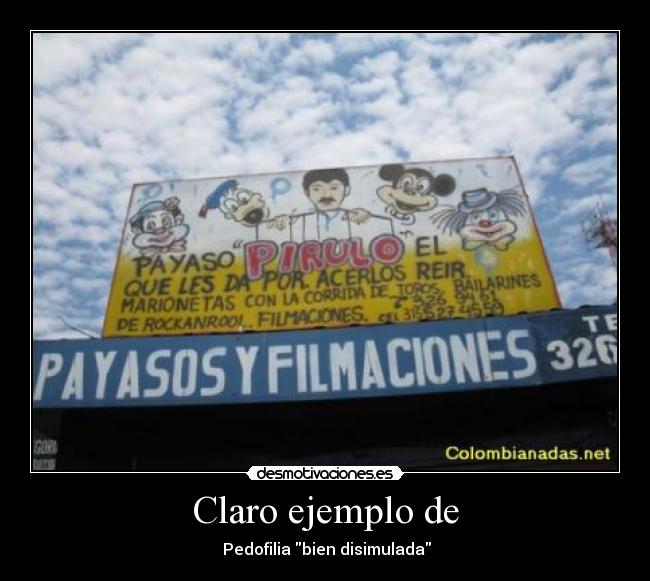 Claro ejemplo de - Pedofilia bien disimulada