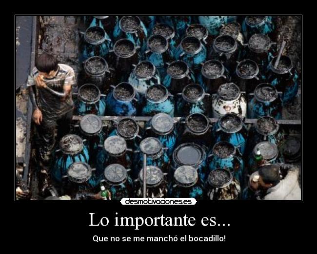 Lo importante es... -