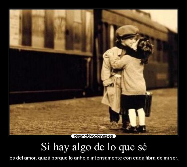 Si hay algo de lo que sé -