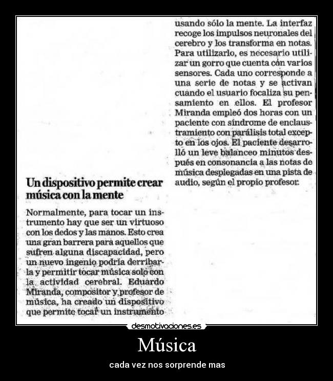 Música - cada vez nos sorprende mas