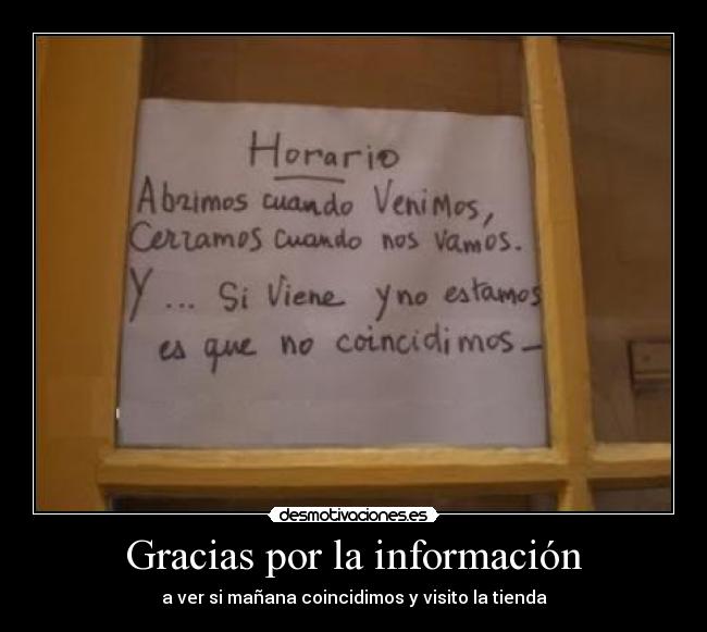 Gracias por la información -