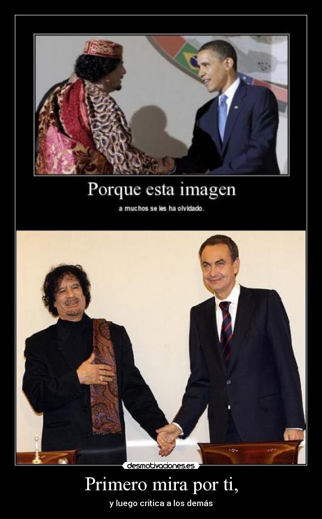 Primero mira por ti, -