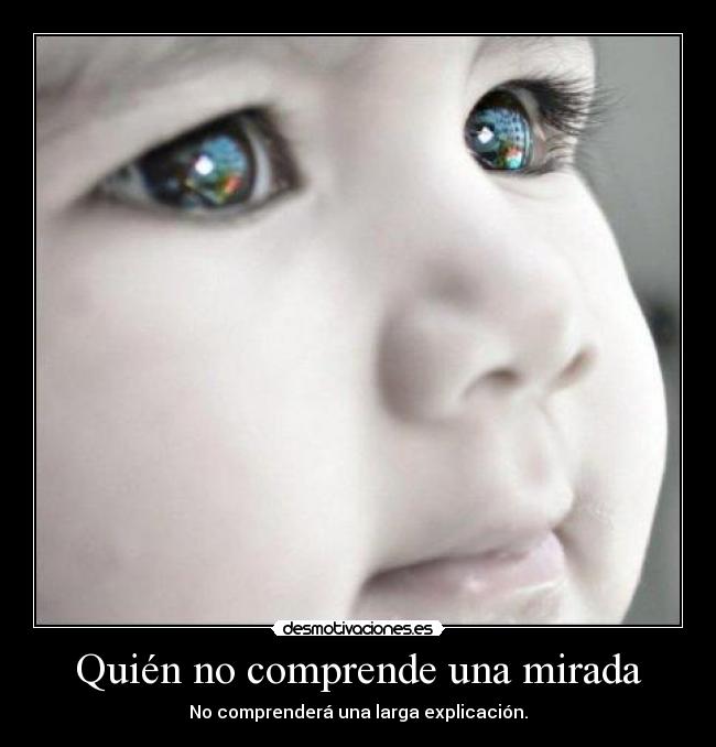 Quién no comprende una mirada - No comprenderá una larga explicación.