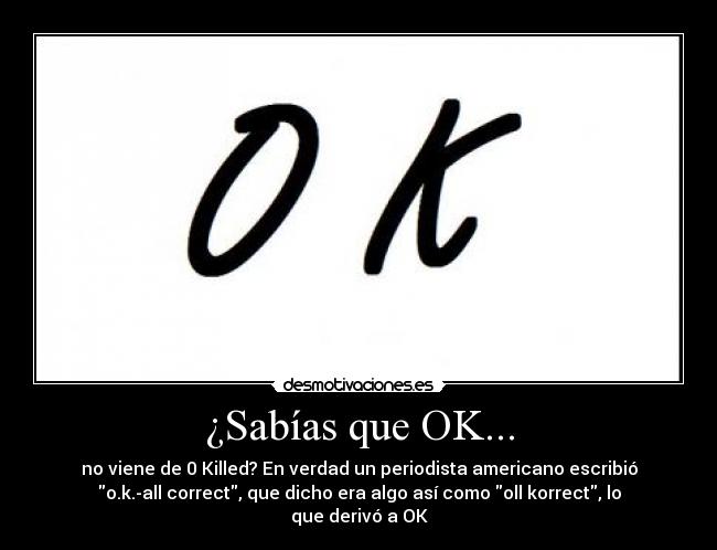 ¿Sabías que OK... - 