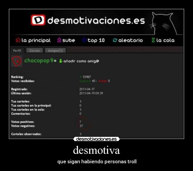 desmotiva - que sigan habiendo personas troll