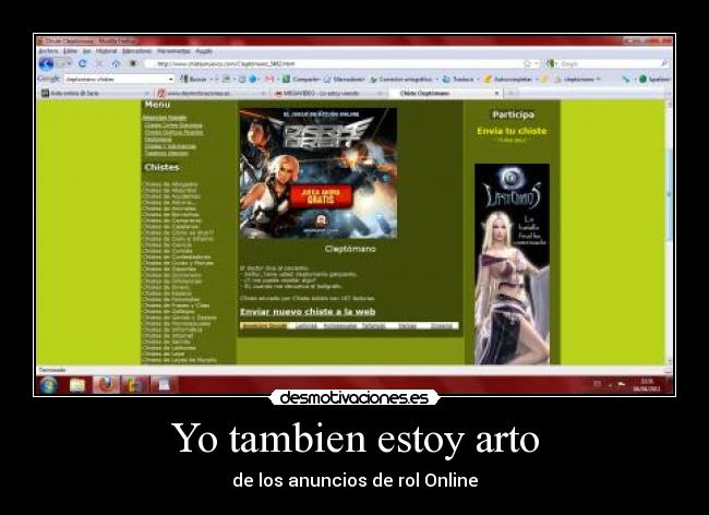 Yo tambien estoy arto -