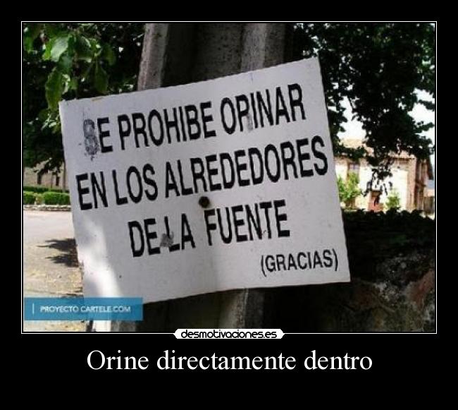 Orine directamente dentro - 
