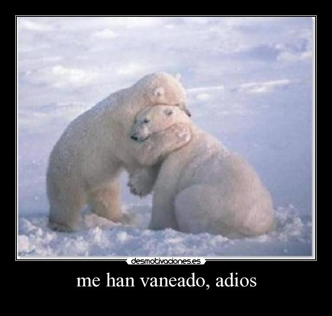 me han vaneado, adios -
