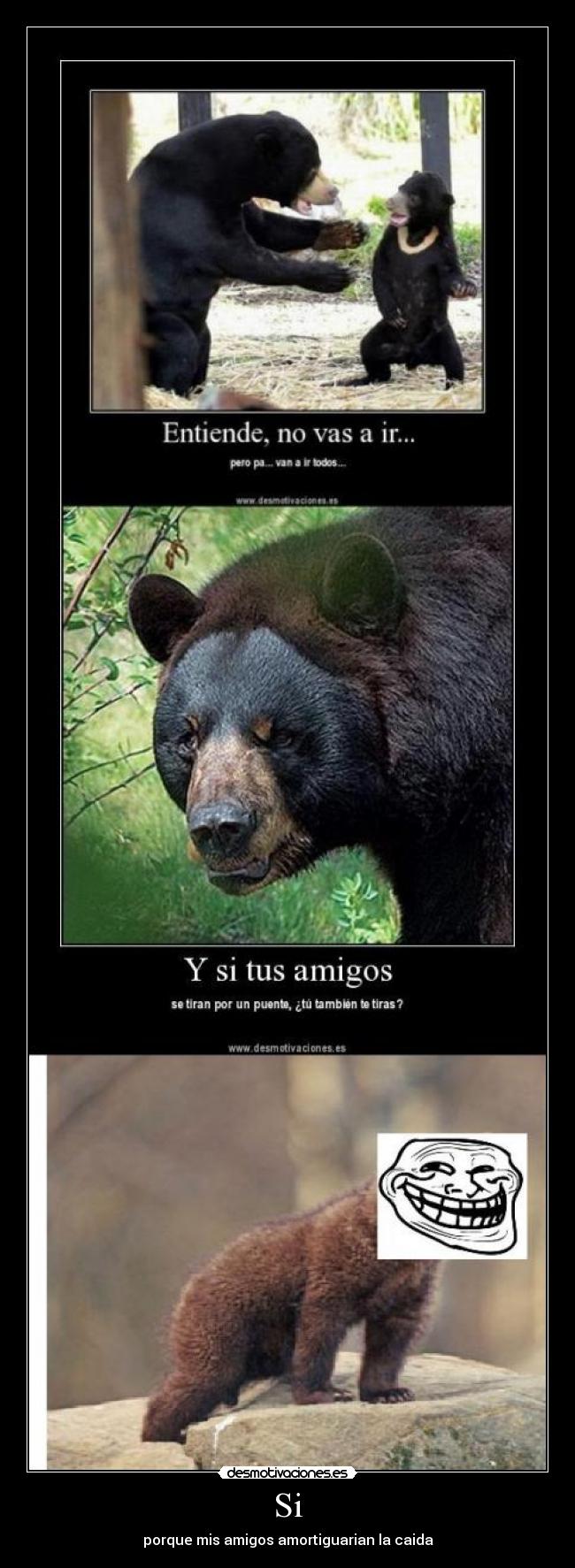 Si - porque mis amigos amortiguarian la caida