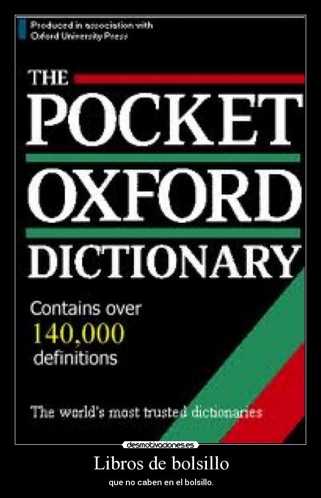 Libros de bolsillo - que no caben en el bolsillo.