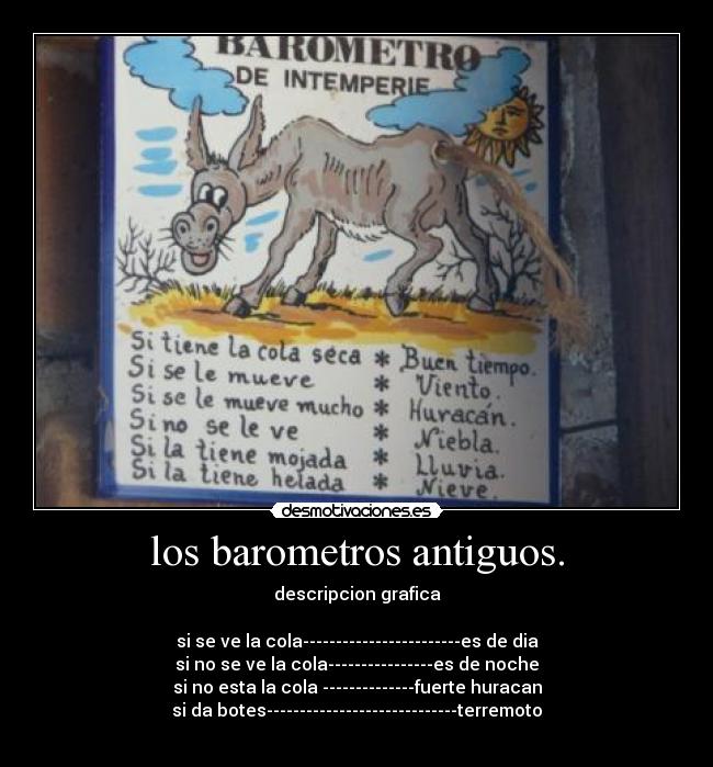 los barometros antiguos. -