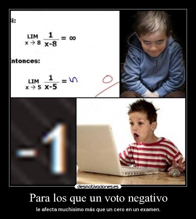 Para los que un voto negativo -