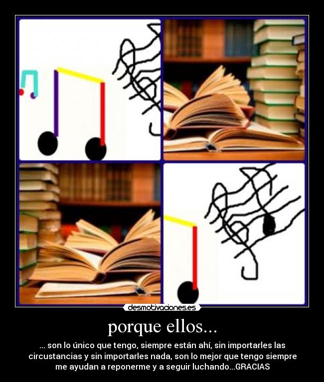 porque ellos... - ... son lo único que tengo, siempre están ahí, sin importarles las
circustancias y sin importarles nada, son lo mejor que tengo siempre
me ayudan a reponerme y a seguir luchando...GRACIAS