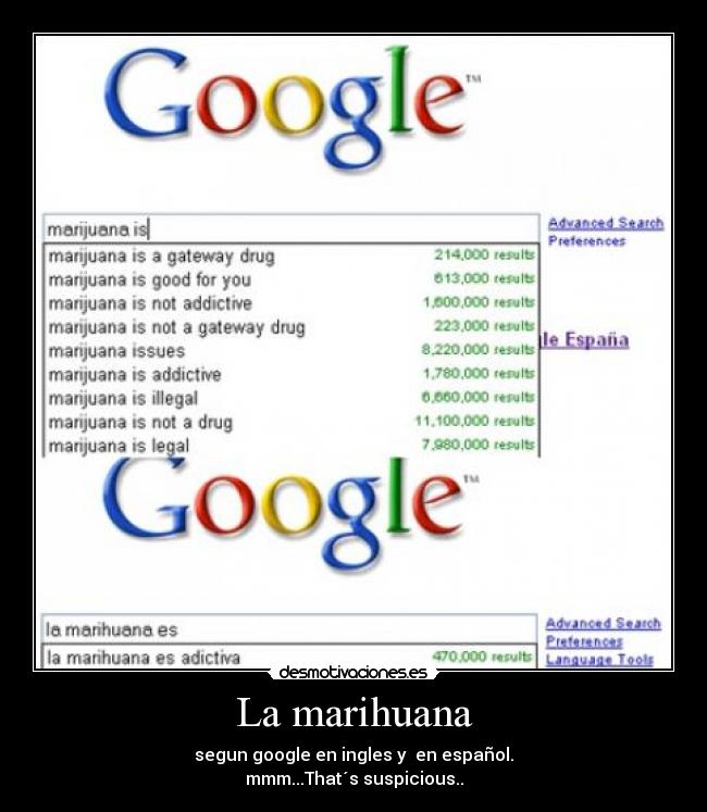 La marihuana - segun google en ingles y  en español.
mmm...That´s suspicious..