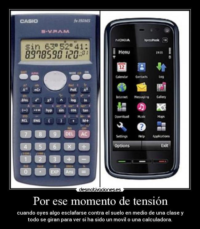 carteles movil calculadora clase desmotivaciones