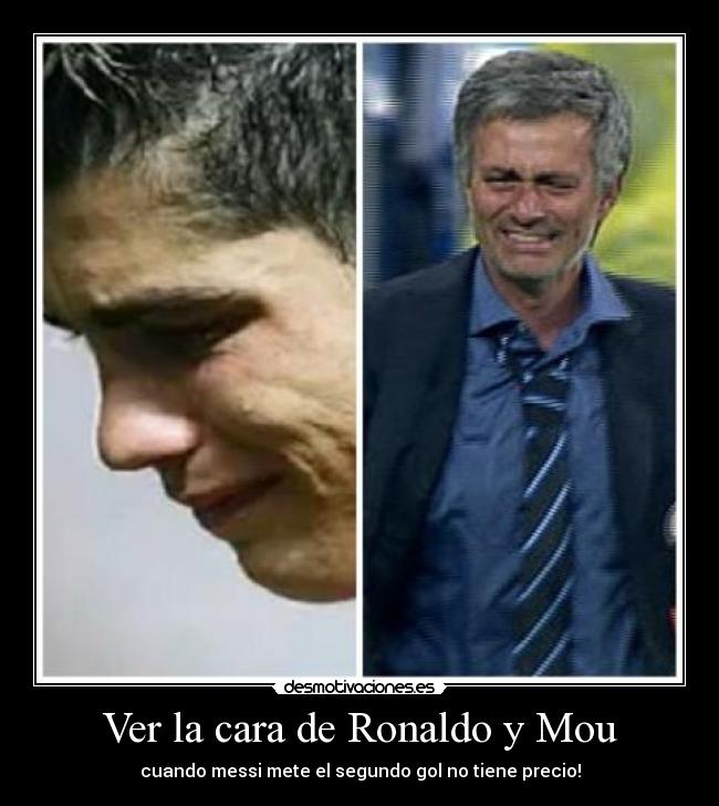 Ver la cara de Ronaldo y Mou - 