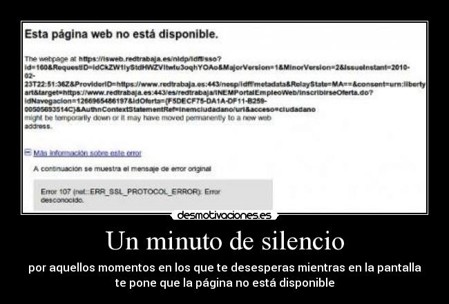 carteles silencio minuto silencio desmotivaciones