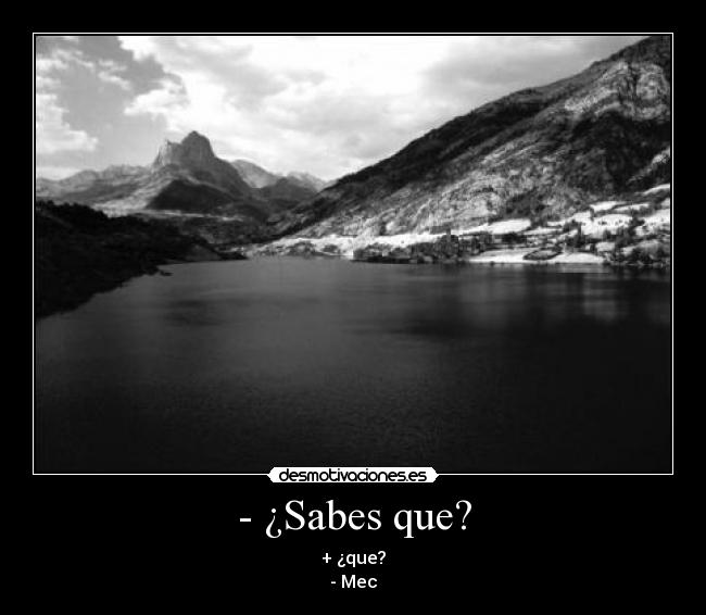 - ¿Sabes que? - 