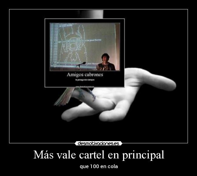 Más vale cartel en principal - 