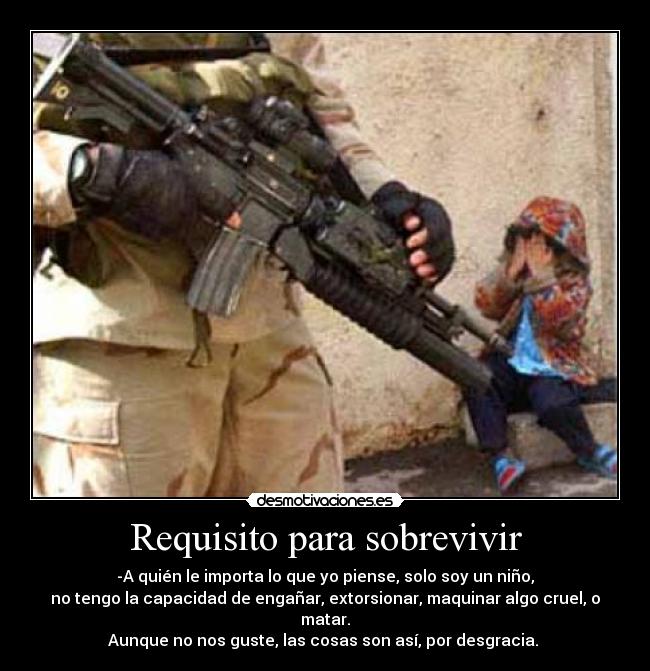 Requisito para sobrevivir -