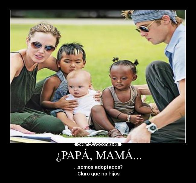 carteles brad pitt angelina hijos adoptados desmotivaciones