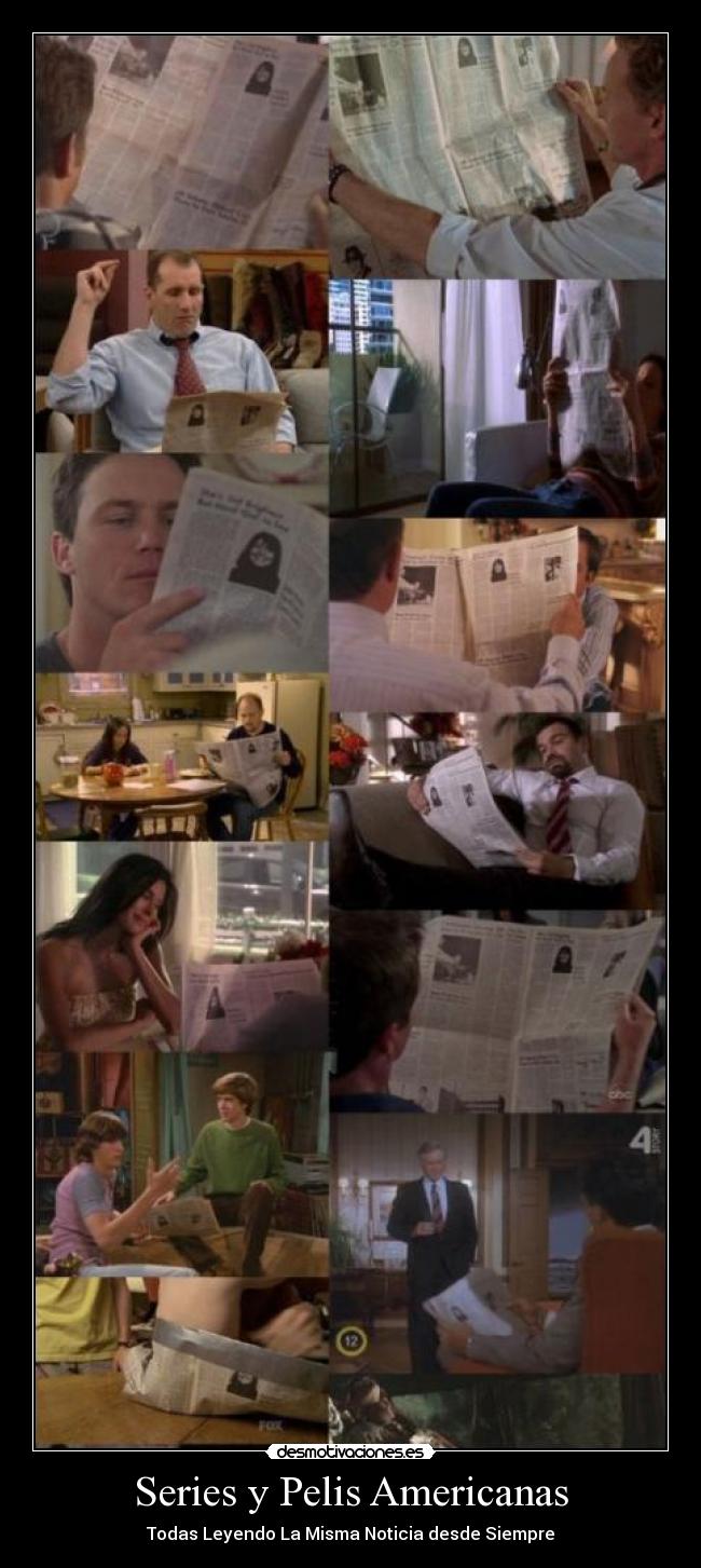 Series y Pelis Americanas - Todas Leyendo La Misma Noticia desde Siempre