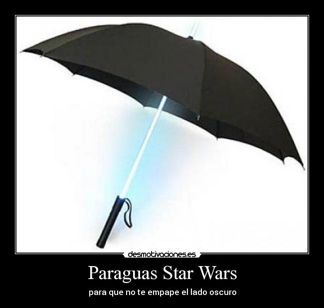 Paraguas Star Wars - para que no te empape el lado oscuro