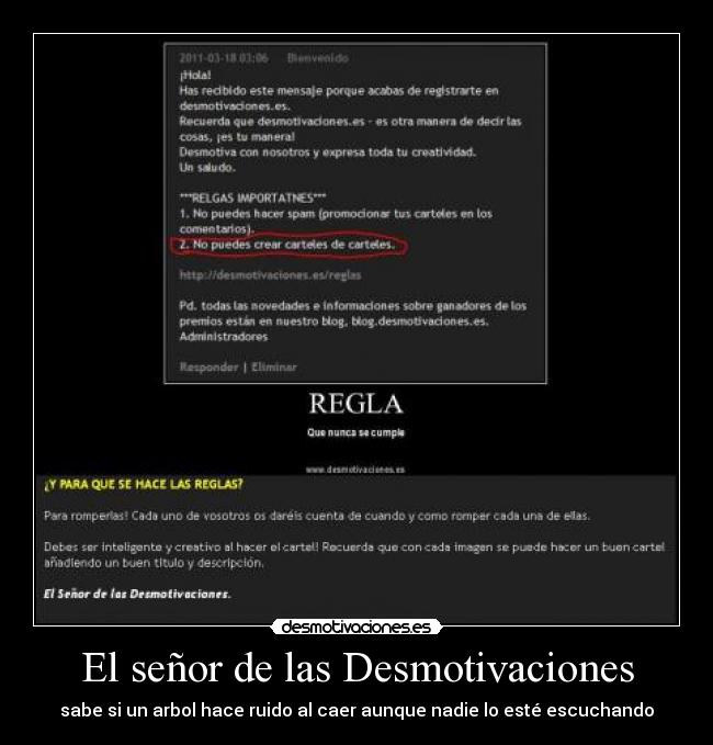 carteles desmotivaciones regla desmotivaciones