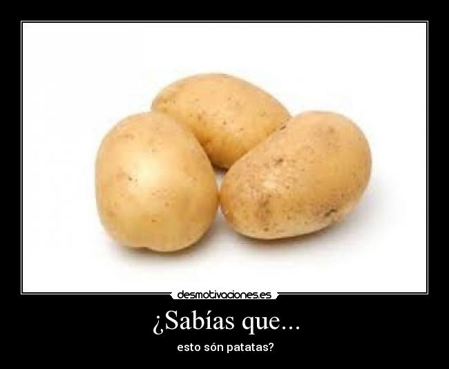 ¿Sabías que... - esto són patatas?